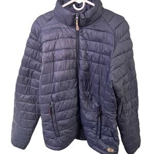ZeroXposure Quilted puffer jacket Mens Lg Deep Navy lightweight wind resistant
